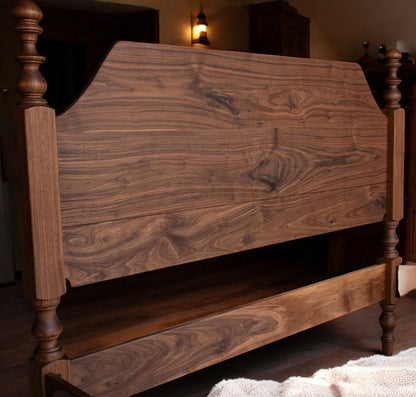 Aideen Walnut Wood Bed