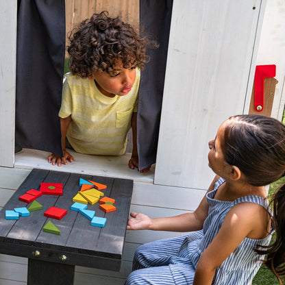 Modern Outdoor Playhouse - White & Raven