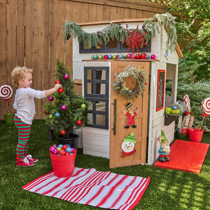 Modern Outdoor Playhouse - White & Raven