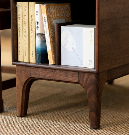 Mazonvintage-Charming Cottage black walnut Wood End Table