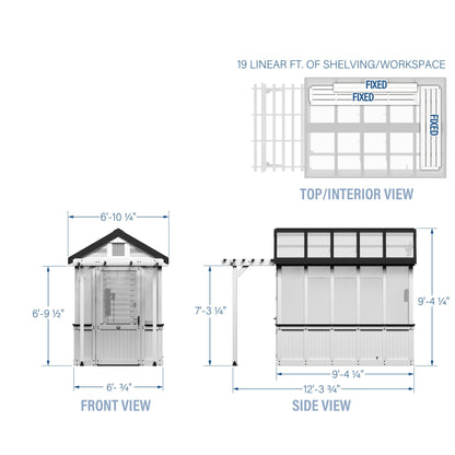 9x6 White Bellerose Greenhouse