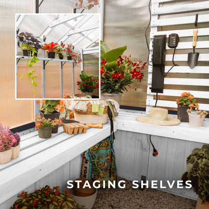 9x6 White Bellerose Greenhouse