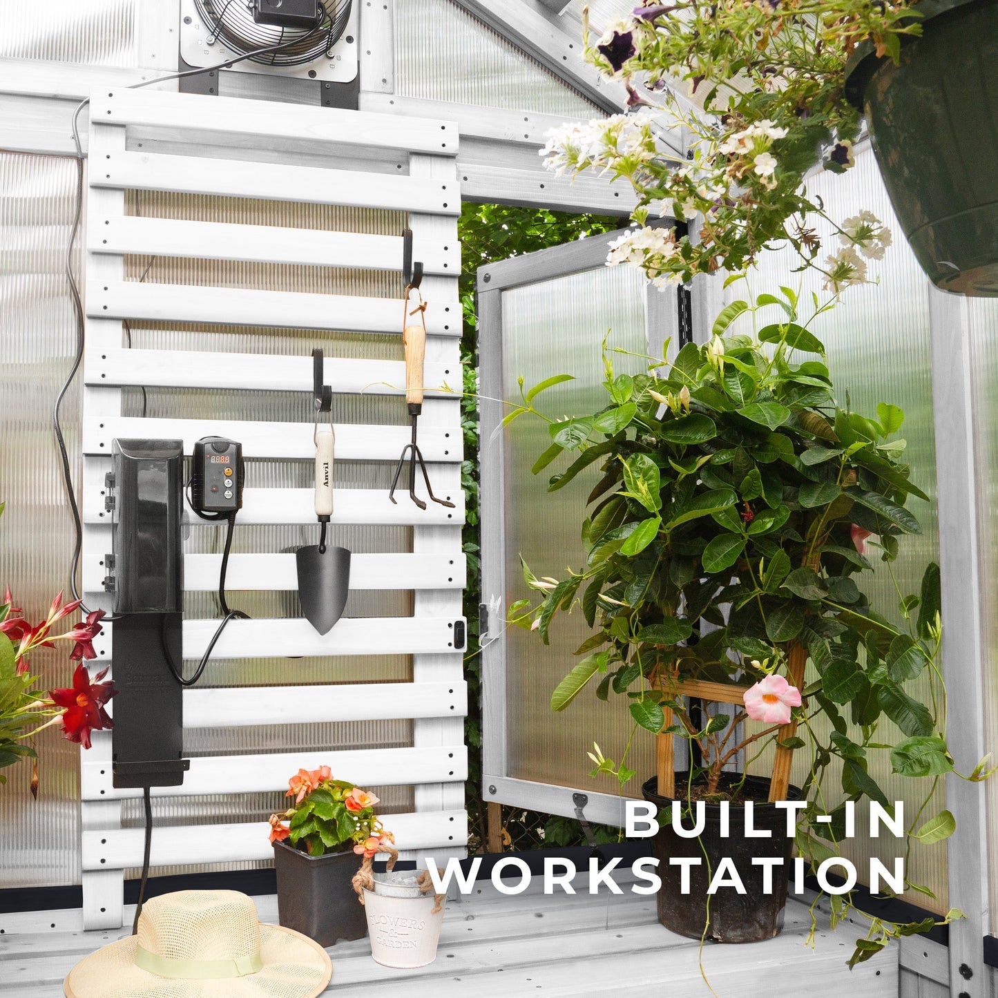 9x6 White Bellerose Greenhouse
