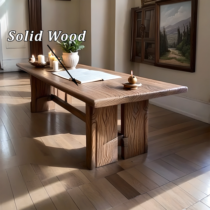 Vintage Carved Wooden Table, Artisan Craftsmanship, Elegant Living Room Furniture
