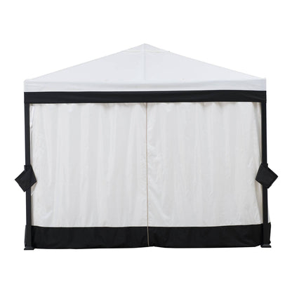 Mazonvintage 10x10 White Gazebo with Curtain and Netting