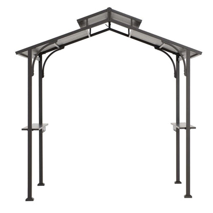 Mazonvintage 5x8 Grilling Gazebo with Hooks and Bar Shelves for BBQ