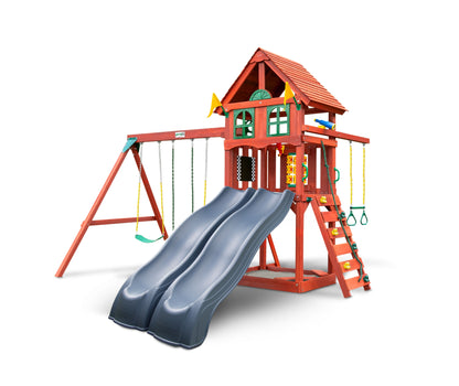 Adventure Wave Swing Set w/ Grey Slides
