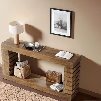 70.9 inch thick leg console table – MFD wood, modern style 