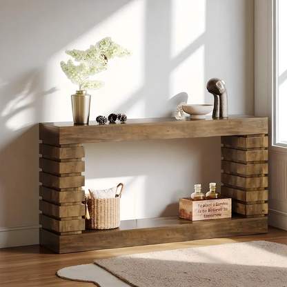 70.9 inch thick leg console table – MFD wood, modern style 