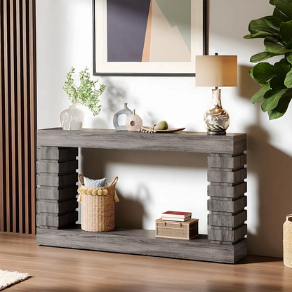 70.9 inch thick leg console table – MFD wood, modern style 