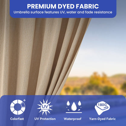 Mazonvintage 10' x 10' Double Roof Gazebo: Heavy Duty Galvanized Steel wit Netting and Curtains in Bronze