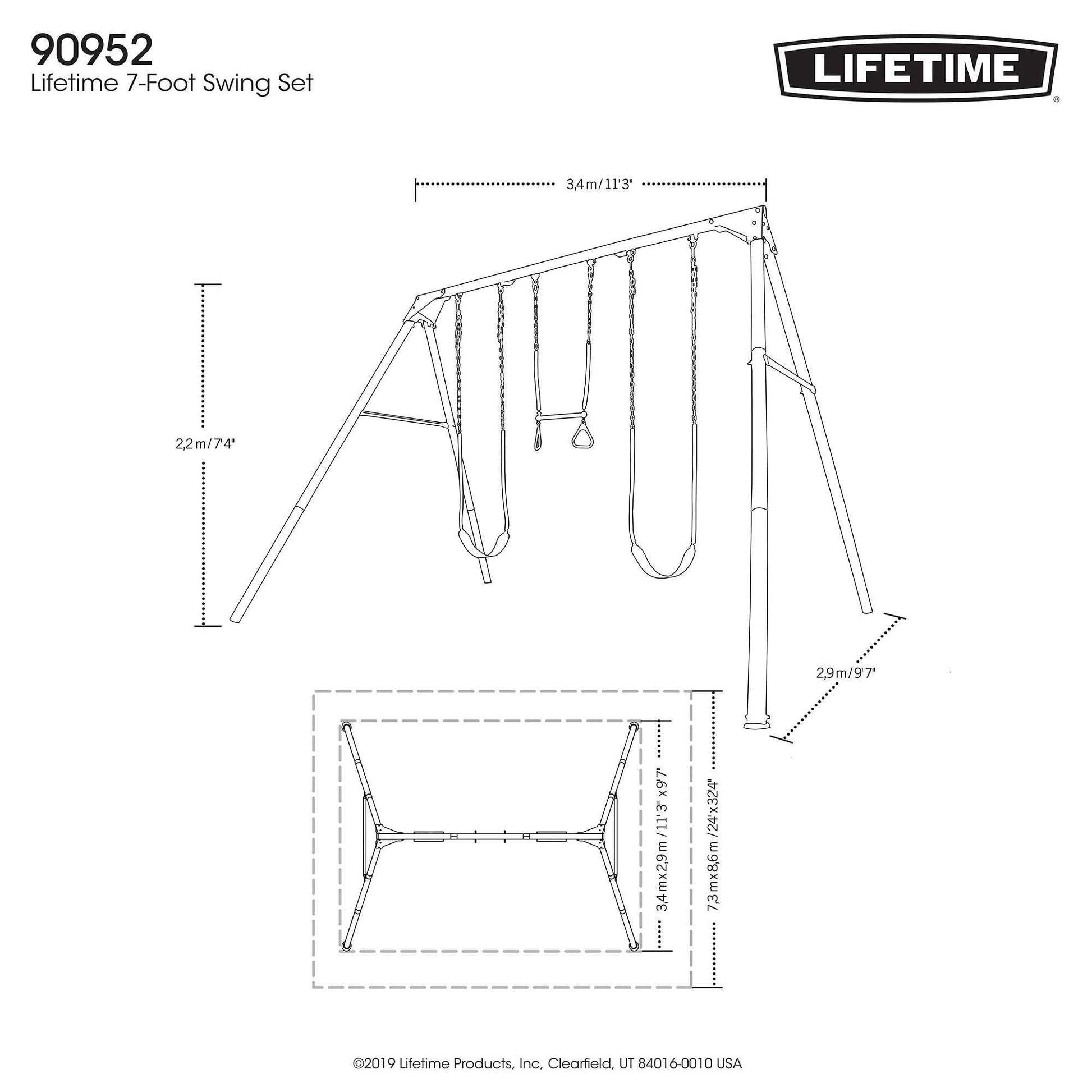 Mazonvintage Kids Swing Set - 90952