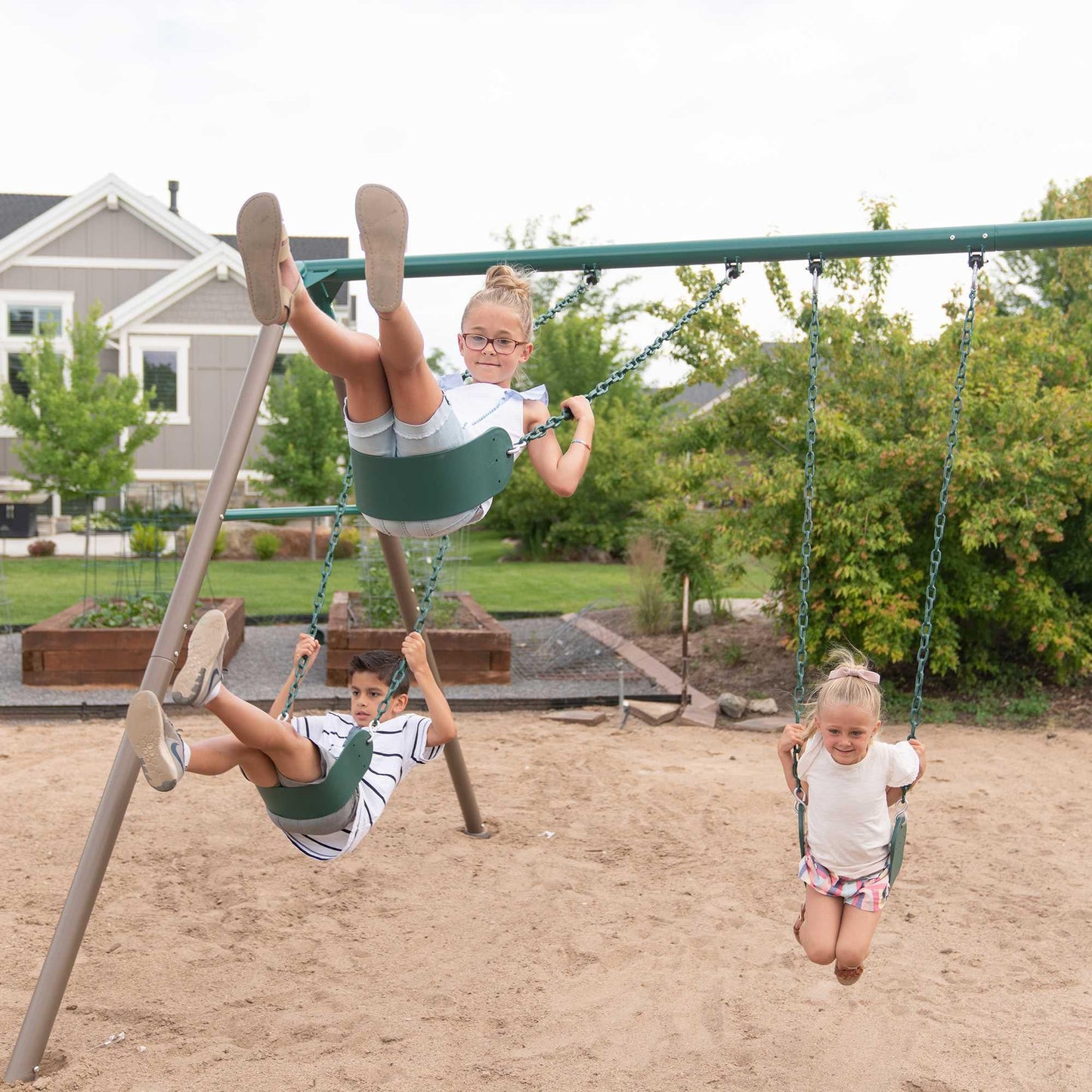 Mazonvintage Monkey Bar Adventure Swing Set (Earthtone) - 91028