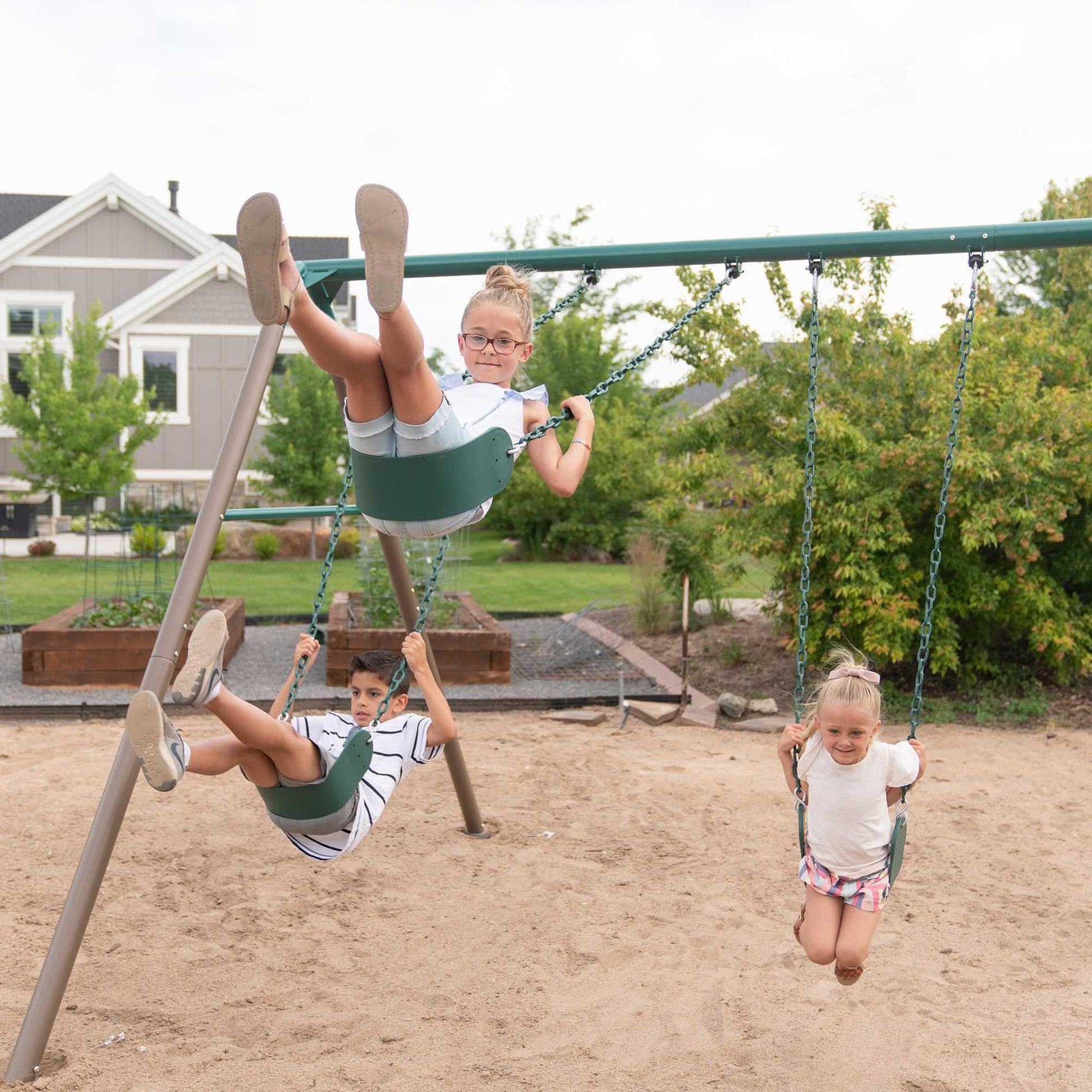 Mazonvintage Monkey Bar Adventure Swing Set (Earthtone) - 91028