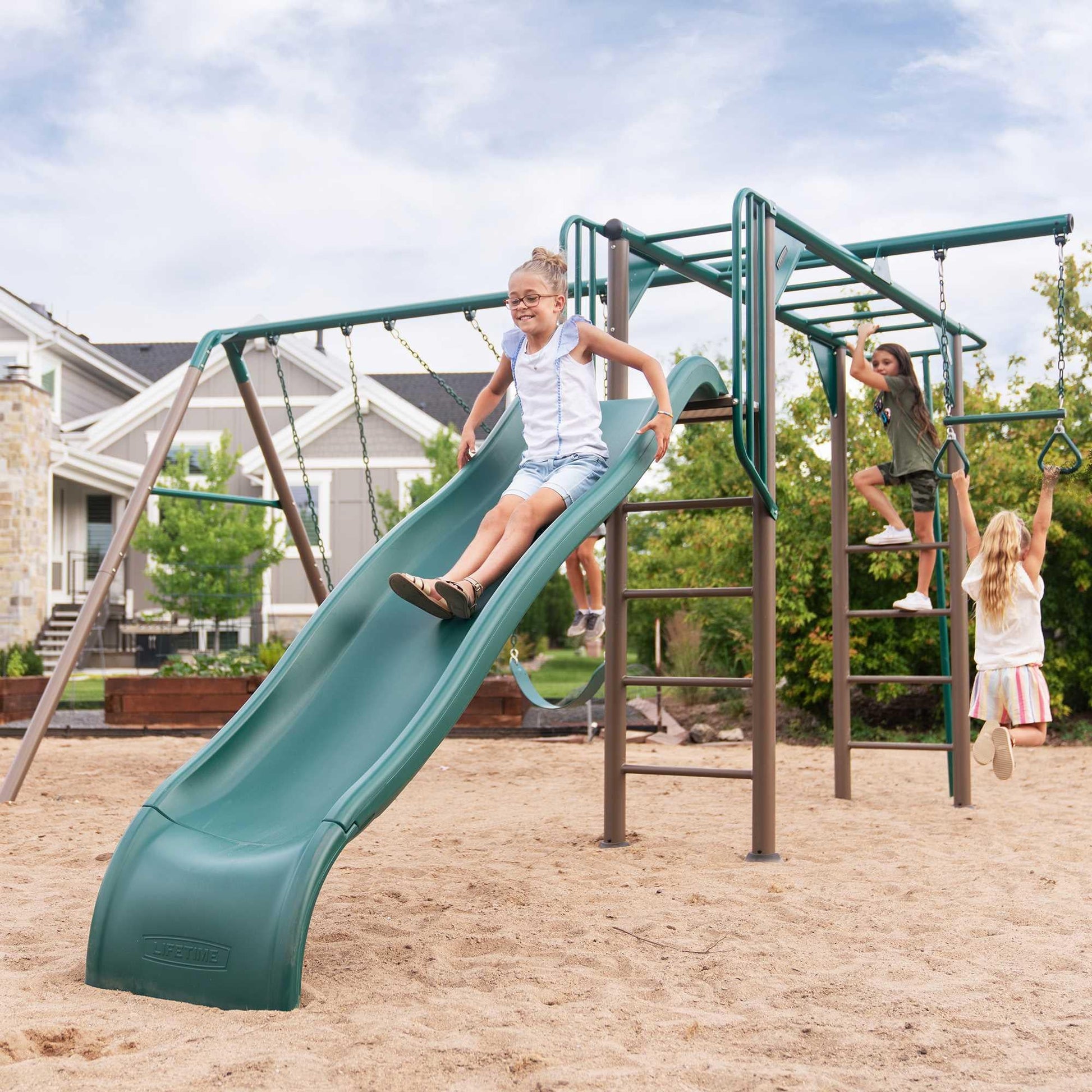 Mazonvintage Monkey Bar Adventure Swing Set (Earthtone) - 91028