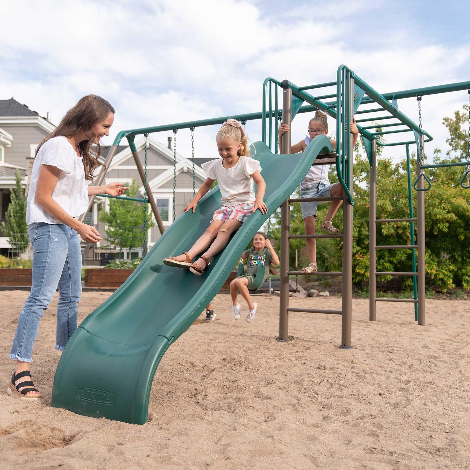 Mazonvintage Monkey Bar Adventure Swing Set (Earthtone) - 91028