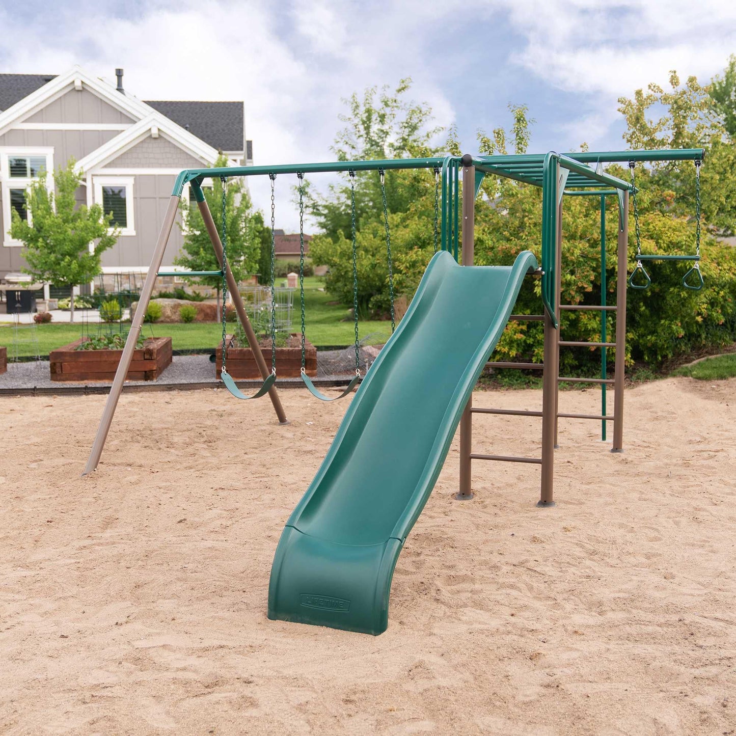 Mazonvintage Monkey Bar Adventure Swing Set (Earthtone) - 91028