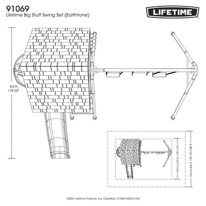 Mazonvintage Big Stuff Swing Set (Earthtone) - 91069