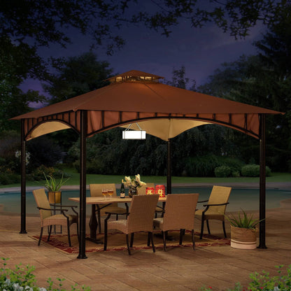 Mazonvintage 11x11 Canopy Gazebo with Bamboo Look Steel Frame