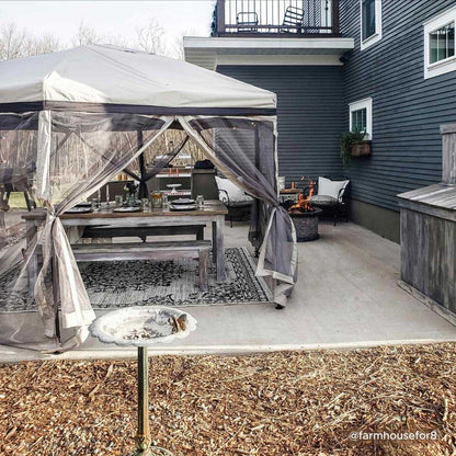 Mazonvintage 11x11 Hexagon Pop Up Gazebo with Netting