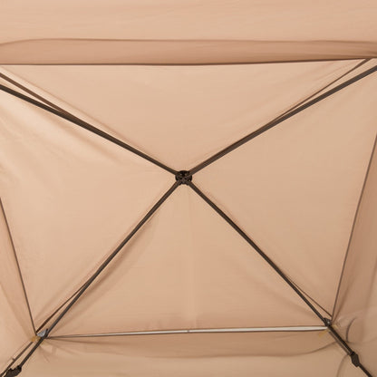 Mazonvintage 11x11 Pop Up Gazebo Tent with Netting and Carry Bag - Khaki