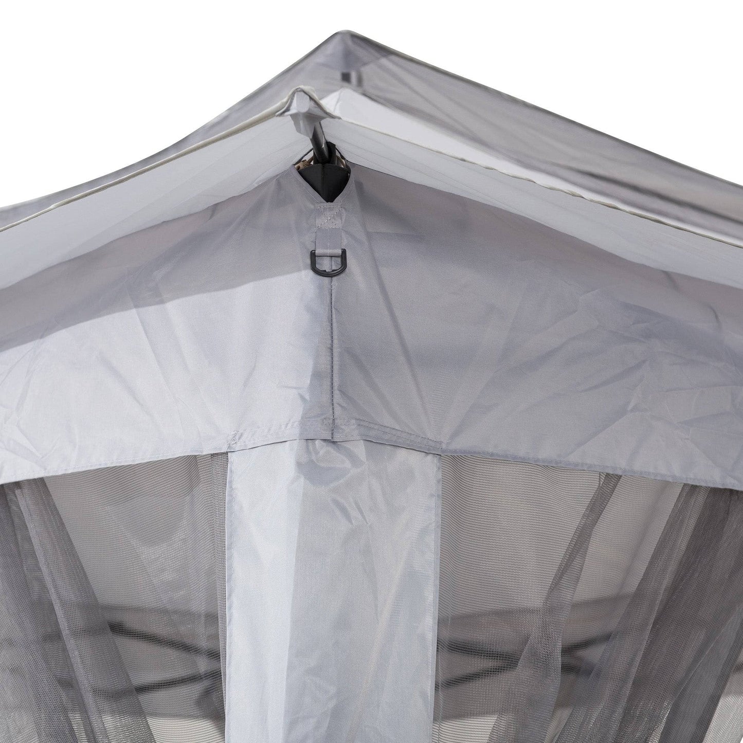 Mazonvintage 11x11 Pop Up Gazebo Tent with Netting and Carry Bag - Light Gray