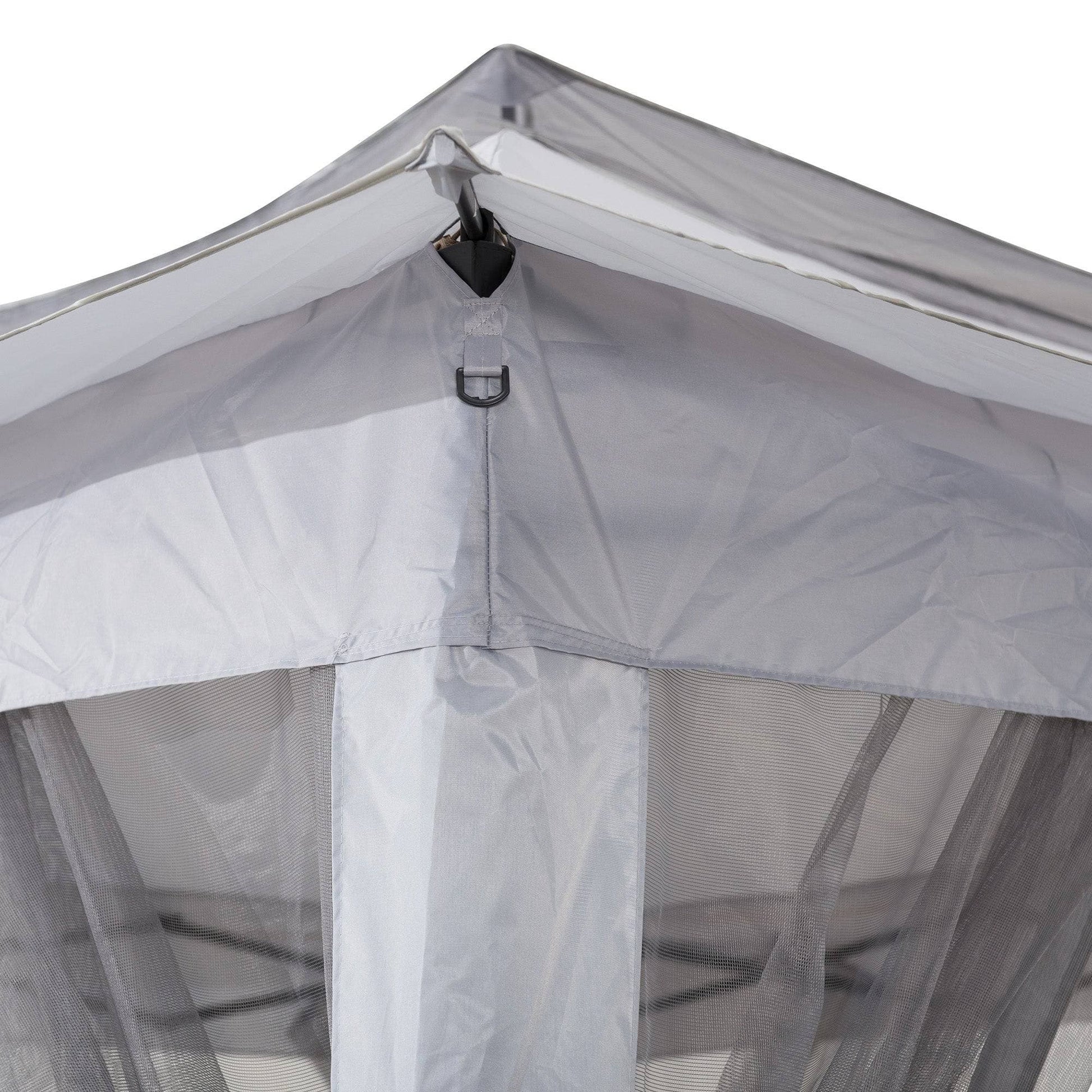 Mazonvintage 11x11 Pop Up Gazebo Tent with Netting and Carry Bag - Light Gray