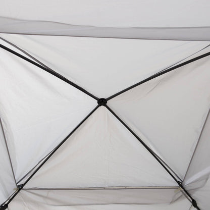 Mazonvintage 11x11 Pop Up Gazebo Tent with Netting and Carry Bag - Light Gray