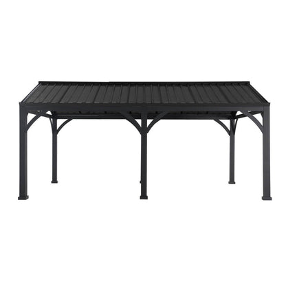 Mazonvintage 20x14 Steel Carport Sturdy Gazebo with 2 Ceiling Hooks