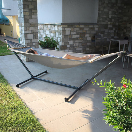 MazonvintageLuxury Portable Hammock with Stand–Made in Italy, Ultra-Light and Tool-Free Setup