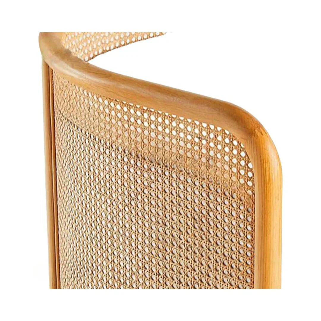 Galvan Ash Wood & Rattan 3 Seater Sofa