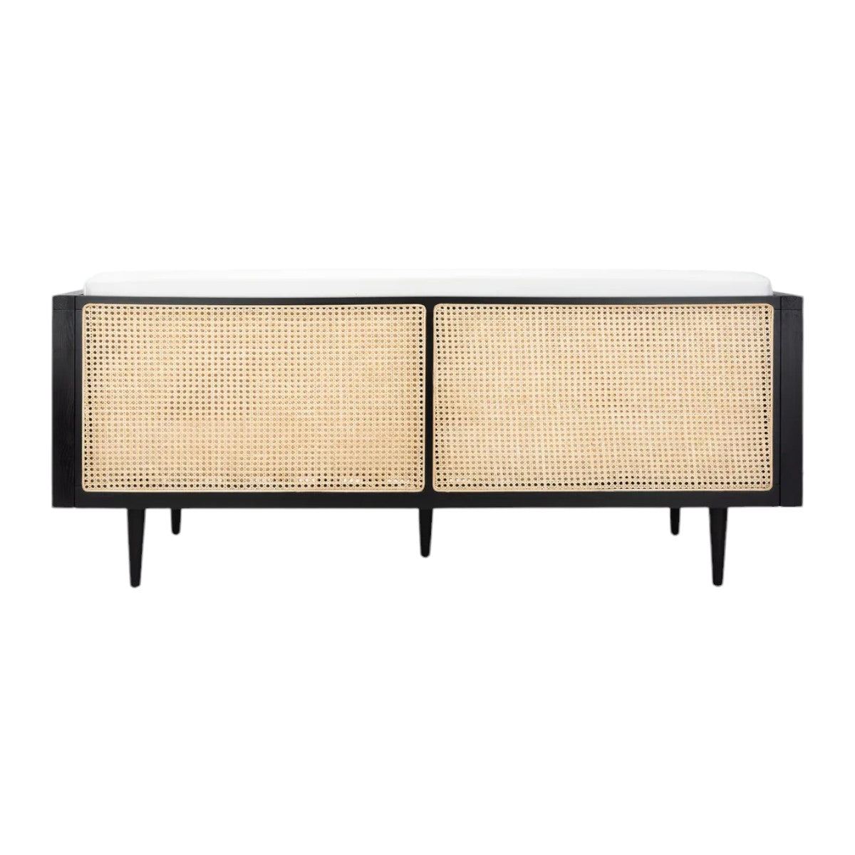 Lia Teak Wood & Rattan 3 Seater Sofa