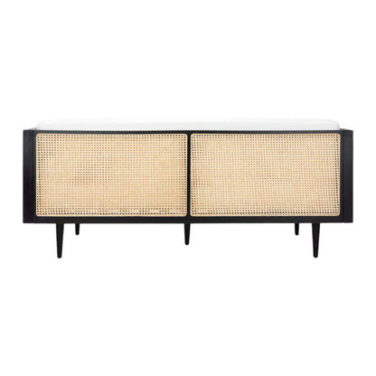 Lia Teak Wood & Rattan 3 Seater Sofa