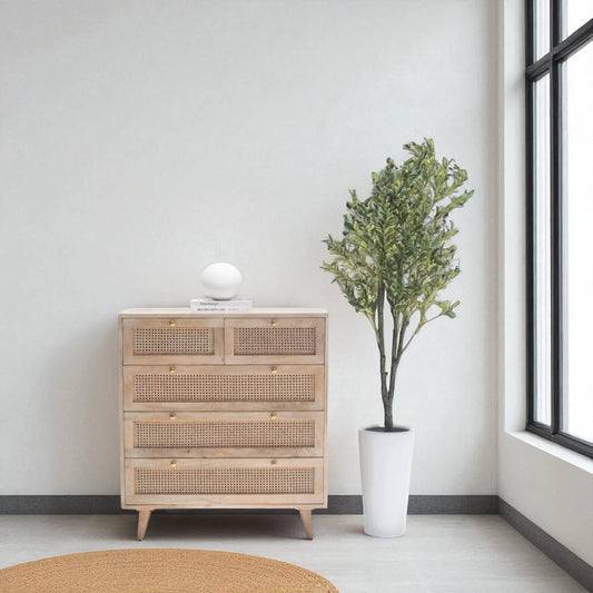 Eliza Rattan Wood Sideboard