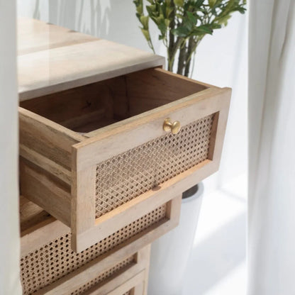 Eliza Rattan Wood Sideboard