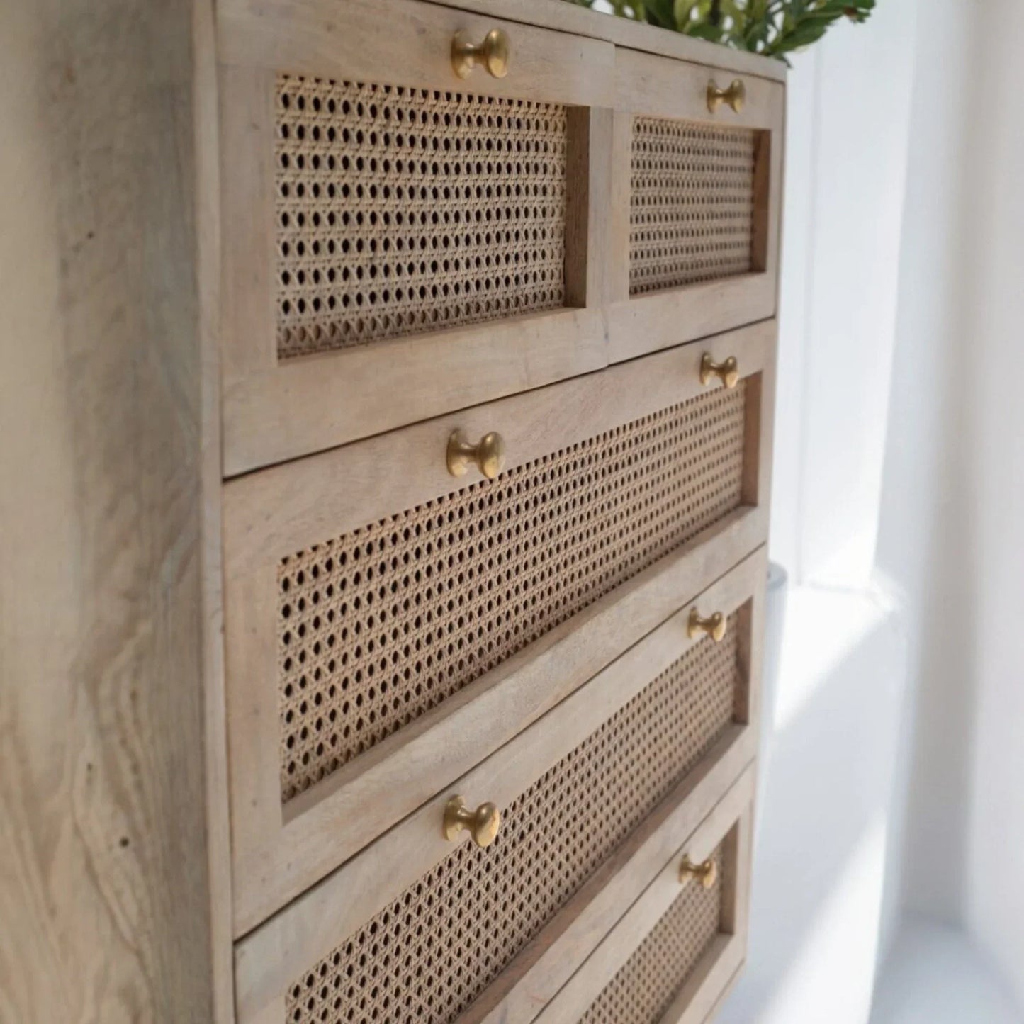 Eliza Rattan Wood Sideboard