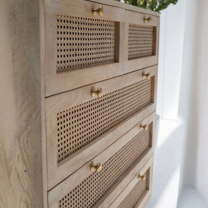 Eliza Rattan Wood Sideboard