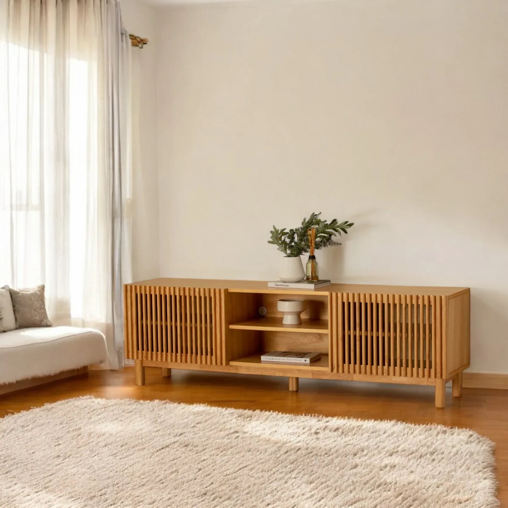 Julian Natural Wooden TV Unit