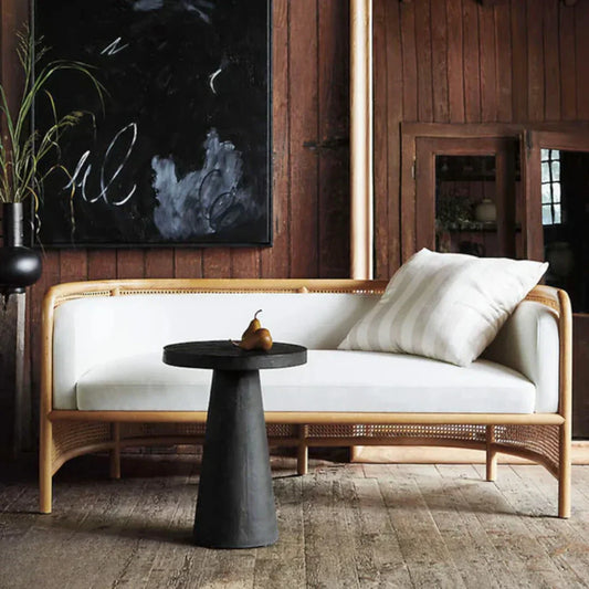 Galvan Ash Wood & Rattan 3 Seater Sofa