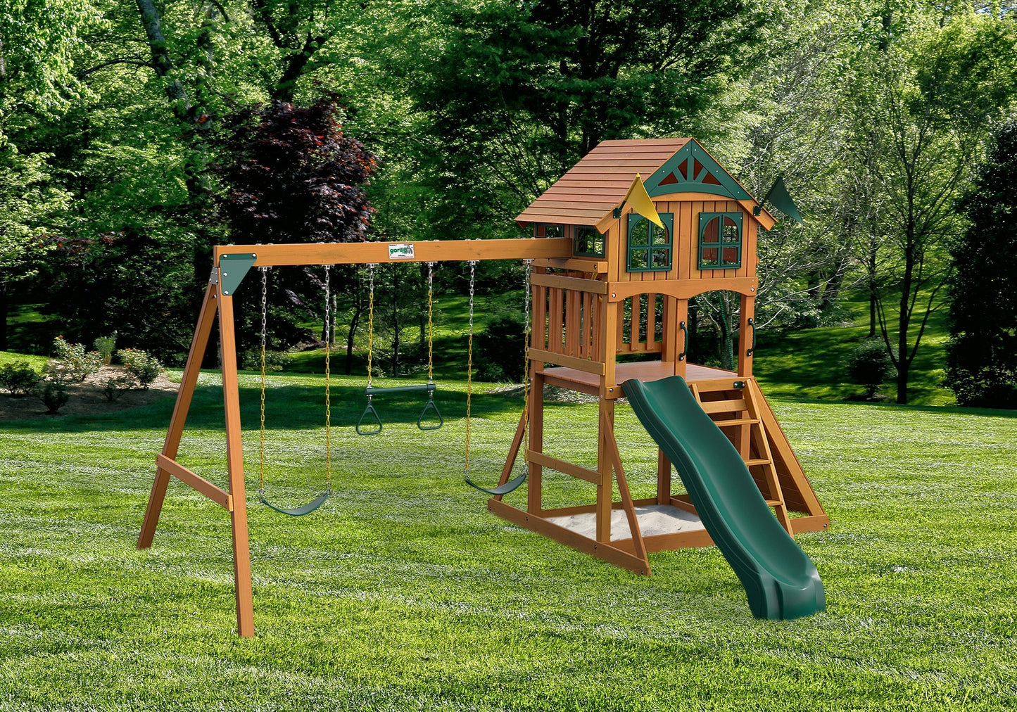 MazonvintagePlaysets Outing Swing Set