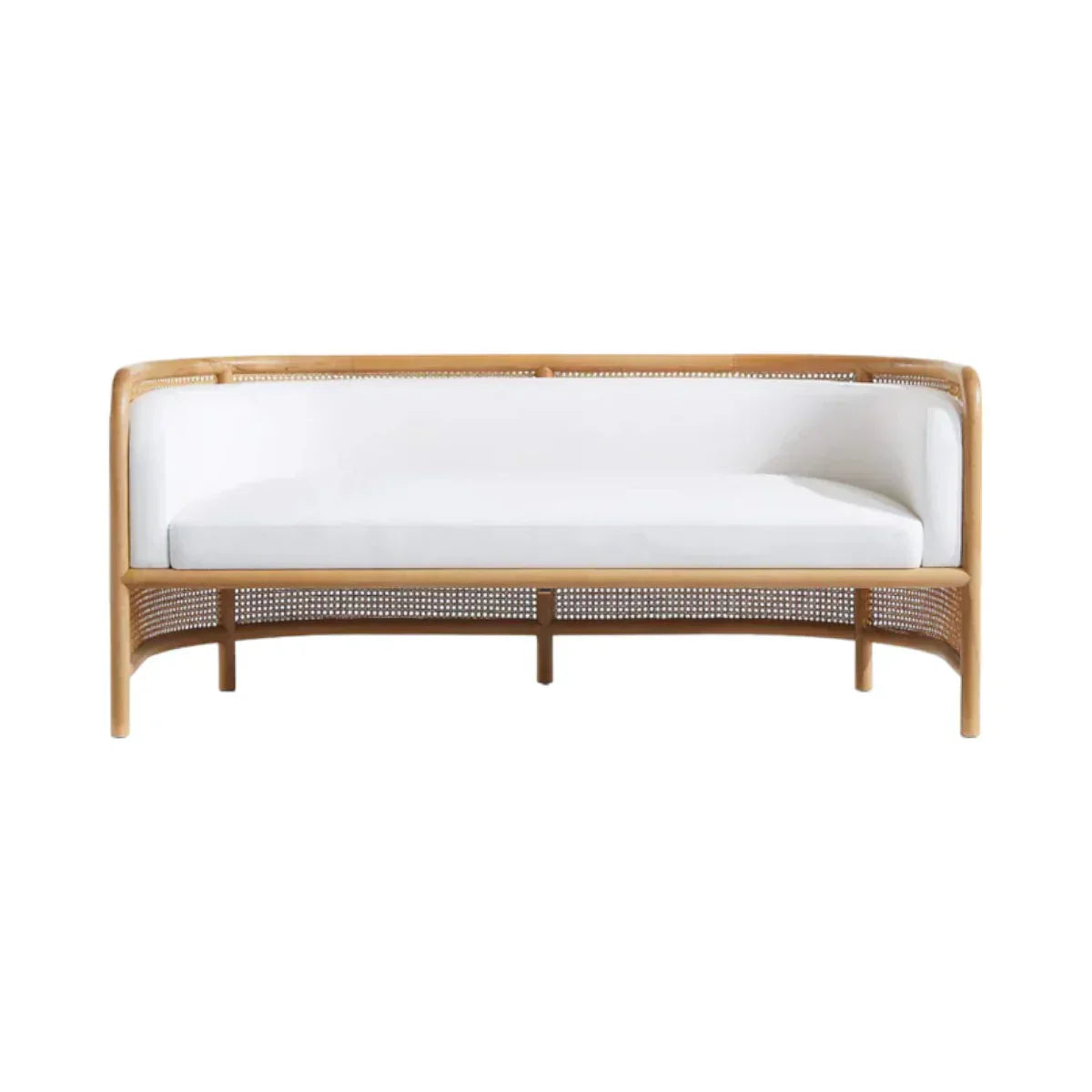 Galvan Ash Wood & Rattan 3 Seater Sofa