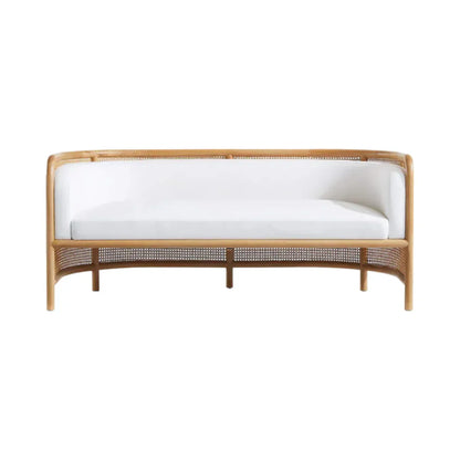 Galvan Ash Wood & Rattan 3 Seater Sofa