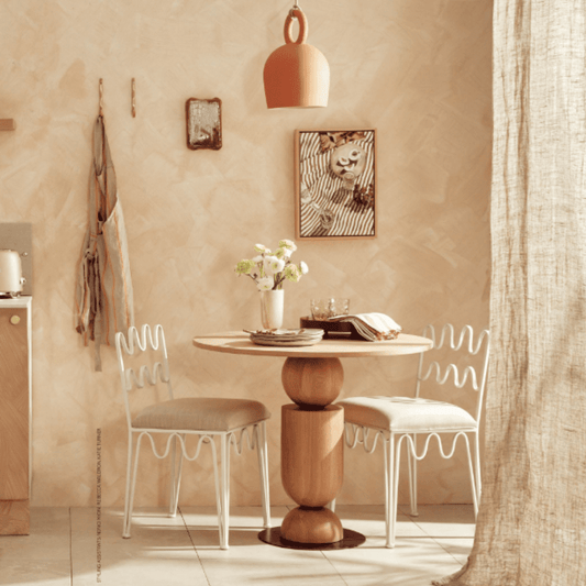 Sphere Solid Oak Wood round Dining Table