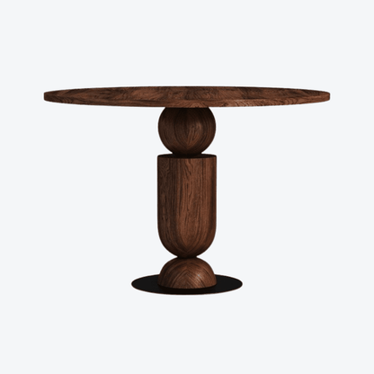 Sphere Solid Oak Wood round Dining Table