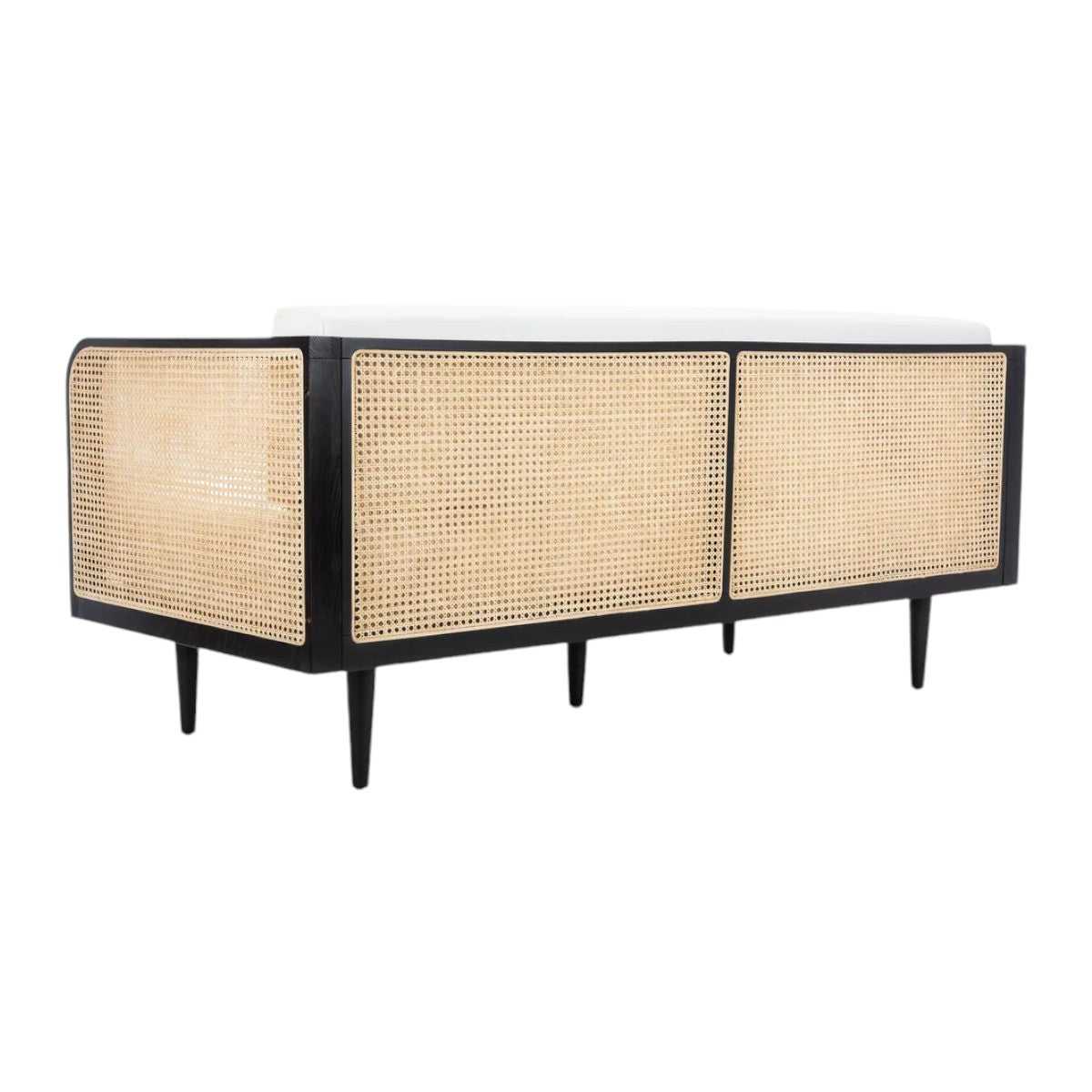 Lia Teak Wood & Rattan 3 Seater Sofa