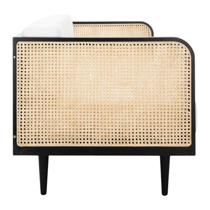 Lia Teak Wood & Rattan 3 Seater Sofa