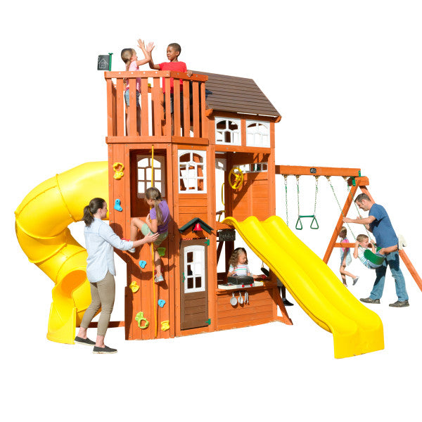 Mazonvintage Lookout Extreme Wooden Swing Set / Playset