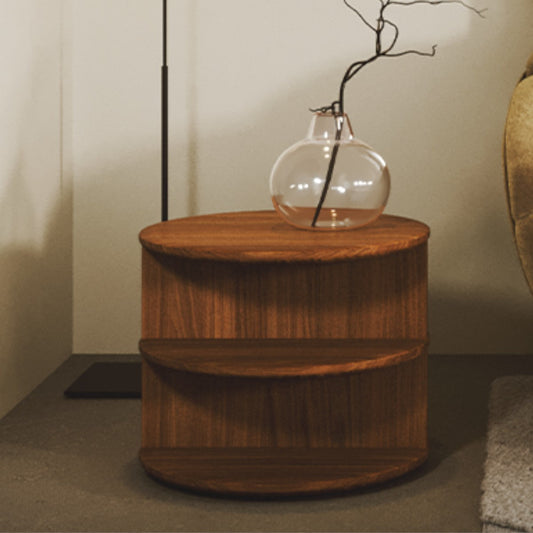 Melanio Walnut Wood Bedside
