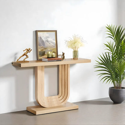 Modern U-shaped oak console table – Sophisticated and elegant 