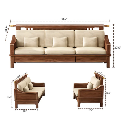 Natural Ash Wood Sofa – Sophisticated Design For Luxurious Living Room 